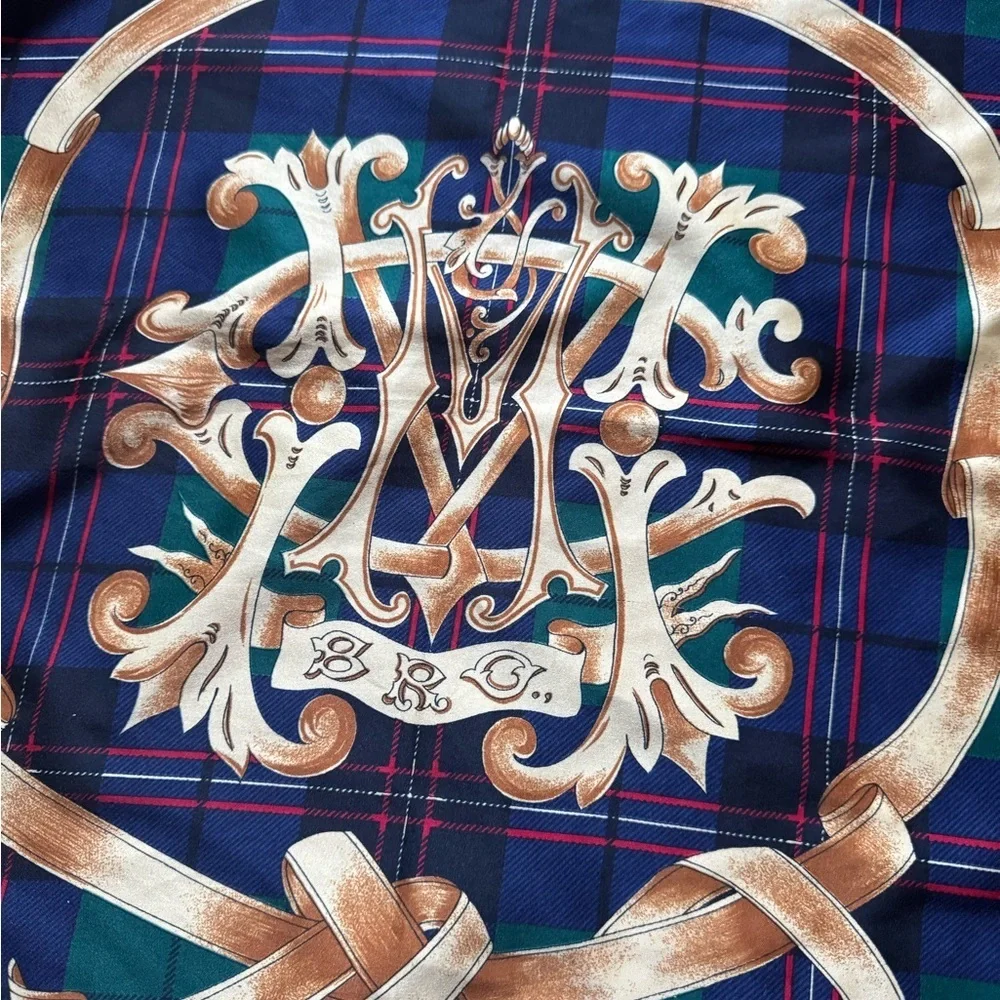 VTG Plaid Print Scarf